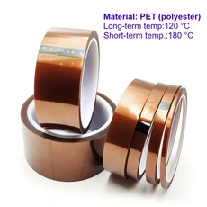 5-40MM 폭 고온 보호용 테이프 접착 절연 열 폴리이미드 와이어 보드 배터리, 5mm, 33m, PET (180 C )