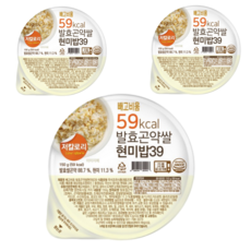 빼고비움 최저 칼로리 100g 39kcal 발효곤약쌀현미밥39, 150g, 3개