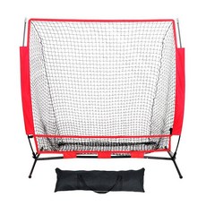 棒球網 打擊網 棒球壘球訓練網 便攜式訓練器 戶外款 折叠式 易安裝 棒球打擊網擋網訓練網平面壘球網軟硬式棒球投手投球好, 5英尺棒球網 1.5x1.5米, 1個