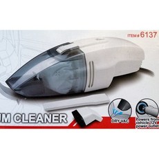 COIDO 炫風式迷你輕巧型車用吸塵器 12V 60W 附毛刷細部吸頭, 白色, P6137