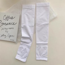 大碼寬鬆冰絲防曬袖套女 騎車開車護手臂喇叭袖 可愛蝴蝶結裝飾, 白色, 1個