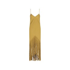 핀코 fringed asymmetric dress