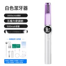 洗牙器聲波潔牙儀去牙石牙漬美白儀超聲波潔牙器智能家用, 1個, 904白色 全英文版:一個