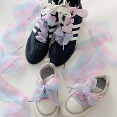 드림컴하비 핑크블루 그라데이션 짧은 쉬폰 슈레이스 60cm 80cm 120cm
