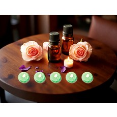 浪漫玫瑰香氛精油蠟燭 燃燒時間2-2.5小時, 10個, 15ml, 玫瑰香氛10%