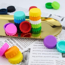 에브리샤인 실리콘 병마개 비어세이버, 5개, 옐로우+그린+오렌지+레드+블루