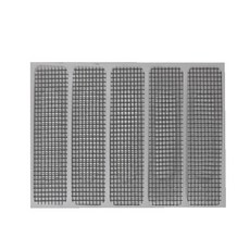 窗戶流水孔防蚊貼 紗窗修補貼 紗門魔術貼 補破洞紗窗貼 排水孔防蟲貼 紗窗修復DIY, 長方條【一張5小片】, 灰色