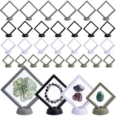 Framendino 30팩 3D 플로팅 프레임 디스플레이 케이스 10.9cm(4.3인치) 8.9cm(3.5인치) 7.1cm(2.8인치) 챌린지 코인 스탠드 홀더 주얼리 보관, Framendino, 30팩 3D 플로팅 프레임 디스플