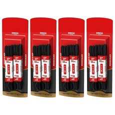 Bexter [끈 8개] 4쌍 팩 68.6cm(27인치) 왁스 라운드 블랙 드레스 신발끈 - 옥스포드 더비 및 정장 신발용 내구성 있고 얇은 교체용 끈