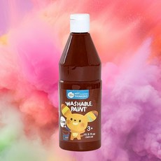물로 지워지는 갈색 물감 워셔블페인트 500ml 어린이집교구 집중력발달, 1개