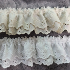 프렌치홈 국산 퓨어 2단 셔링, 1개, 생지(광목컬러), 360cm