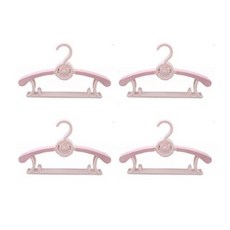 파스텔톤 길이조절 다용도 유아 옷걸이, 핑크, 10개