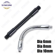 쿠쿠스토어 LED 책상 램프 호스 외부 M8 M10 구즈넥 서펜타인 튜브 DIY 클립 직경 MM/8MM/10MM 액세서리 범, 02 Dia mm, 03 OuterM8-Inner M, 03 10CM Silver