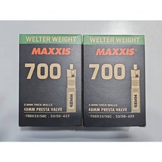 MAXXIS 700*33/50C 氣嘴長度 48mm 公路車內胎 可拆氣嘴 法式氣嘴 適用33 50C外胎用, 1個, 700*33/50C內胎法嘴48mm*2