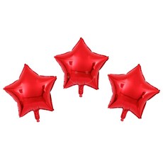 스타 은박풍선(45cm) 풍선 장식 파티용품 [에브리띵스마일] 1054, 3개, 레드