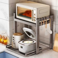 주방 슬라이딩 선반 인출식 다이 렌지대 레일 조리대 2단 건그레이고정형39cm 전자, 5. 업그레이드 K형 이층 53cm