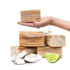 오스트레일리안 보태니컬 솝 코코넛 위드 라임 오일 비누 187g 4개입 Australian Botanical Soap Coconut with Lime Oil