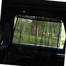 차량용 통풍 망사 햇빛 차단 창문 부착 자외선 가림 운전석 뒷좌석 이동식 가리개, 1개, 상세페이지 참조