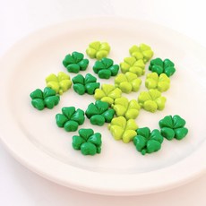 올피노 네잎 불투명 파츠 만들기 DIY 네잎클로버 10p, 연그린, 상세페이지 참조