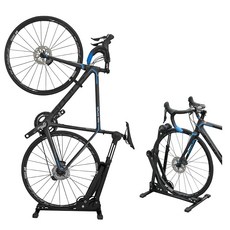 고릭스 고릭스 자전거 세로 배치 수평 1대 실내 쓰러지지 않는다 도로 자전거 / 3점 지지 구조 /공간절약/L자 /20-29인치 대응 실내 사이클 미니벨로 크로스 오토바이 mtb, 1개