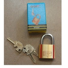 ecgo五金百貨 707 銅鎖 30mm 銅掛鎖 鎖頭 門鎖 台灣製造, 1個