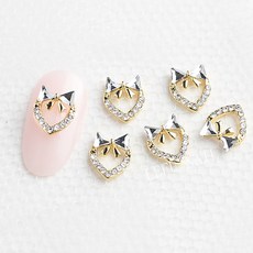 로얄리본하트 네일파츠 8x10mm 젤네일아트재료, 로얄리본하트 네일파츠/ 8x10mm, 실버투명 (869)