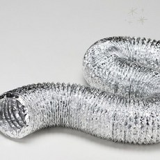 알루미늄 주름 신축 배관 환기 덕트 연결 파이프 공기 배출 통풍 연결관 유연, 1개