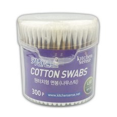 멸균면봉 일회용면봉 개별포장면봉 키친센스 면봉 귀파개 귀청소 화장 순면 면봉 300P, 1개