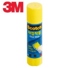 3M 뗏다붙였다 스틱풀 자국없는 깔끔한 고체풀, 15g, 1개
