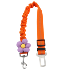 차량용 강아지안전벨트 고탄력 튼튼한 애견차안전벨트 강아지가슴줄, 오렌지, 30-50센티미터