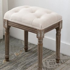 엔틱스툴 화장대 현관 중세 코튼린넨 빈티지 40x30x46cm 원형 베이지 패브릭 콘솔, AK. 150x40x46 좌석 색상 주문 시 메모