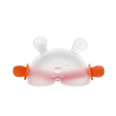 嬰兒牙膠 磨牙玩具 寶寶固齒器, 護手牙膠 防掉鏈 收納盒, 1組, 橙色