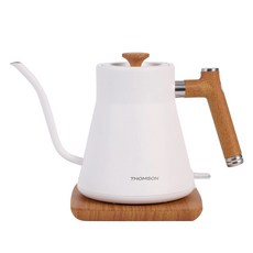 THOMSON手沖咖啡快煮壺，鵝頸壺嘴設計，木質手柄，0.8公升容量, TM-SAK48