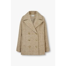 VOV 보브 멜란지 부클 더블 하프 코트 7124416501 950120