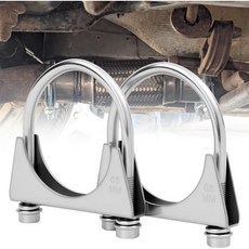 1.5인치 U볼 머플러 배기 클램프 새들 스타일 외경 팁 파이프 연결용 38mm적합, 2.5" OD (65 mm)