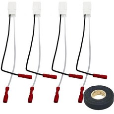 CHENX 72-6514 자동차 스피커 어댑터 하네스 플러그 전면 및 후면 도어는 닷지 지프 크라이슬러 자동차 혼 커넥터 하네스 4개에 적합하며 난연성 플란넬 테이프 롤을 보내