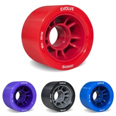 Bont 스케이트 - Evolve Roller 더비 휠 실내 롤러 롤러스케이트 레드 95A 바퀴 4개 세트 149189, Red 95A - Pack of 8