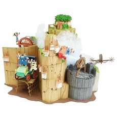 sankei 吉卜力 宮崎駿 天空之城紙模DIY材料包，台灣現貨，宮崎駿系列微型場景, 1個