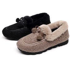 호선생 여성 겨울 모카신 털단화 로퍼