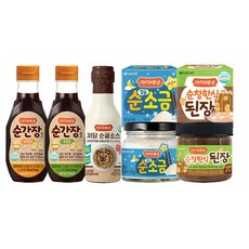 [아이배냇] 양념세트 순간장 국물 비빔 소금 된장 저당 순굴소스, 1세트, 890g, 순간장 국물+비빔+소금+된장+저당 순굴소스