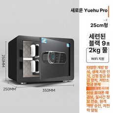 가정용 소형 지문인식 금고 미니 전자 비밀번호 사무실 호텔용, 1단 패널 + 마이크로화이버 가죽 25cm G