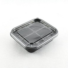 일회용4칸반찬용기 직사각4찬용기 SW-4칸 300세트(투명뚜껑포함), 1개, 300개