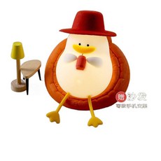 해피덕 행복한 오리 특이한무드등 침실 조명 불멍무드등 수면 수유등 미니 램프 LED, 레드소파x해피덕+USB케이블+선물가방, 1개