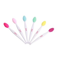 눈꺼풀 브러시 세트 6PCS 눈꺼풀용 부드러운 실리콘 필스 래쉬 u2013 딥 클렌징 속눈썹 준비 재사용 한 뚜껑 스크럽으로 아티스트에게 오일 먼지 이 케어, 1개