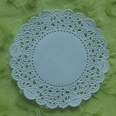 도일리페이퍼 4인치 40매 원형 도일리 (지름 10.1cm 화이트색상) 소분, 1팩