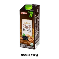 삼육두유 검은콩호두아몬드 두유, 950ml, 12개