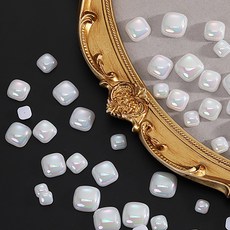 파우더 네모 10개 네일파츠 젤네일아트재료, 파우더 네모 네일파츠, 10mm/10개 (2356)