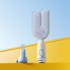 DOODLEDO 萌寵U型磁吸梳, 藍色:如圖所示, 1個