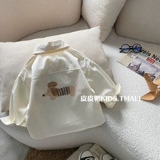 VK-薇苛精選 兒童春季襯衫 男童韓版卡通印花襯衣 小童百搭上衣外套