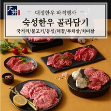 [우체국쇼핑]대정한우 구이용 부위별 숙성한우 골라담기(등심/채끝/치마살/안심) 200g, 1개